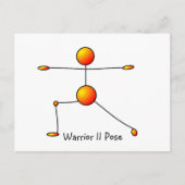 Yoga Pose - Warrior II Pose Briefkaart (Voorkant)