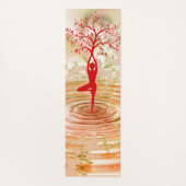 Yoga pose, water en boom yogamat (Achterkant)
