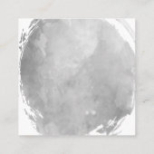 Yoga Pose | Waterverf geborsteld | Lotus Flower Vierkante Visitekaartje (Achterkant)