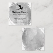 Yoga Pose | Waterverf geborsteld Vierkante Visitekaartje (Voorkant / Achterkant)