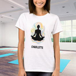 Yoga pose wervelingen naam t-shirt