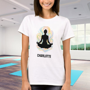 Yoga pose wervelingen naam t-shirt