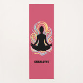 Yoga pose wervelt roze naam yogamat (Voorkant)