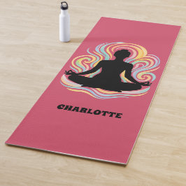 Yoga pose wervelt roze naam yogamat