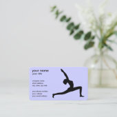 Yoga Pose Wit Silhouet Visitekaartjes (Staand voorkant)