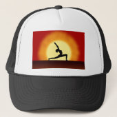 Yoga Pose Woman Pose Silhouette Sunrise Petten (Voorkant)