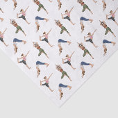 Yoga Pose Women Workout Wellness Pattern Tissuepapier (Detail)