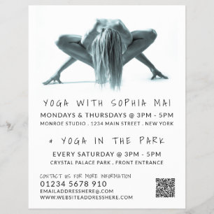 Yoga Pose, Yoga Class Adverteren Flyer