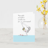 Yoga Pose Yoga humor kaart geschikt voor framing (Gele Bloem)