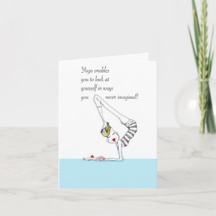 Yoga Pose Yoga humor kaart geschikt voor framing