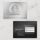 YOGA Pose ZEN Sign Class Pass Loyalty Appointing Afsprakenkaartje (Voorkant / Achterkant)