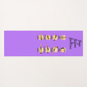 Yoga poseert voor bed routine poseert met tijden yogamat (Achterkant (horizontaal))