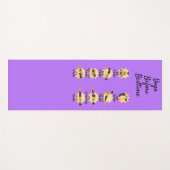 Yoga poseert voor bed routine poseert met tijden yogamat (Voorkant (horizontaal))