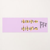 Yoga poseert voor bed routine poseert met tijden yogamat (Achterkant (horizontaal))