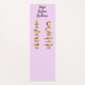 Yoga poseert voor bed routine poseert met tijden yogamat (Voorkant)