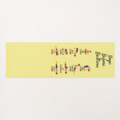 Yoga poseert voor bed routine poseert met tijden yogamat (Achterkant (horizontaal))