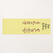 Yoga poseert voor bed routine poseert met tijden yogamat (Voorkant (horizontaal))