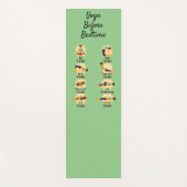 Yoga poseert voor bed routine poseert met tijden yogamat (Voorkant)