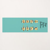 Yoga poseert voor bed routine poseert met tijden yogamat (Achterkant (horizontaal))