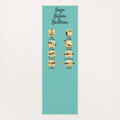 Yoga poseert voor bed routine poseert met tijden yogamat (Achterkant)