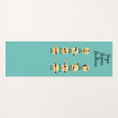 Yoga poseert voor bed routine poseert met tijden yogamat (Voorkant (horizontaal))