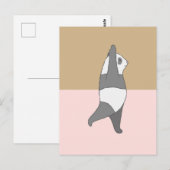 Yoga Posen Panda Briefkaart (Voorkant / Achterkant)