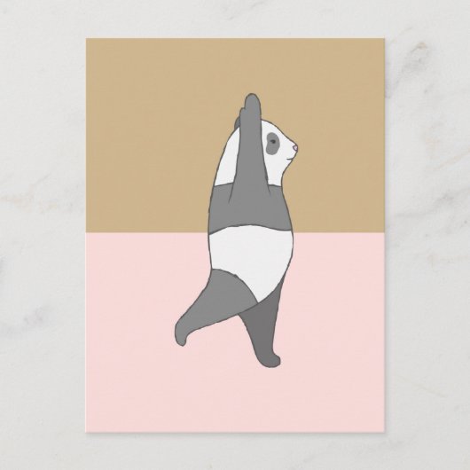 Yoga Posen Panda Briefkaart (Voorkant)