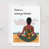 Yoga poseren vrouw nodigen kaart (Voorkant)