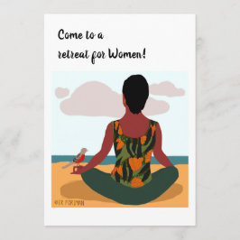 Yoga poseren vrouw nodigen kaart