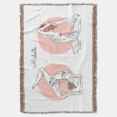 Yoga Poses aangepaste naam gooien deken (Voorkant Verticaal)