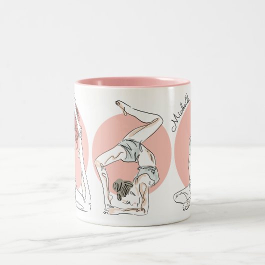 Yoga Poses aangepaste naam mokken (Center)