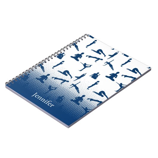 Yoga Poses aangepaste naam Notitieboek (Linkerzijde)