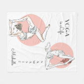 Yoga Poses aangepaste naam & tekstdeken Fleece Deken (Voorkant (Horizontaal))