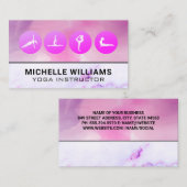 Yoga Poses | Achtergrond Waterverf Visitekaartje (Voorkant / Achterkant)