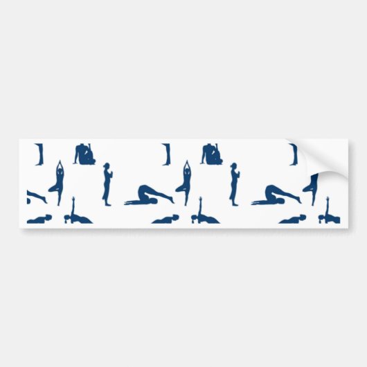 Yoga Poses Bumpersticker (Voorkant)