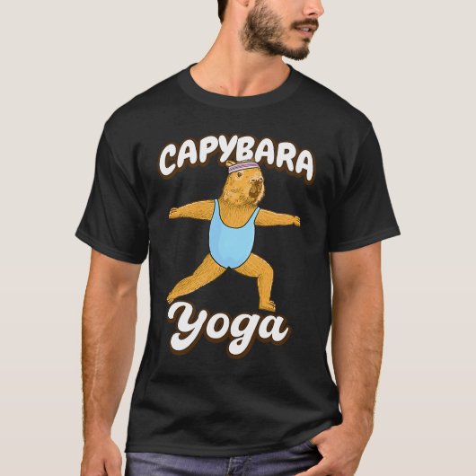 Yoga poses Capybara Gymnastic leotard Sport Workou T-shirt (Voorkant)