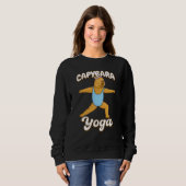 Yoga poses Capybara Gymnastic leotard Sport Workou Trui (Voorkant volledig)