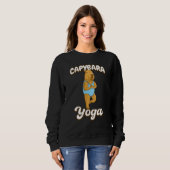 Yoga poses Capybara Gymnastic leotard Trui (Voorkant volledig)