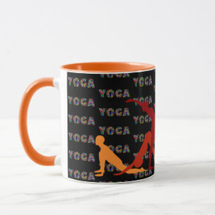 Yoga Poses Ceramic Coffee Tea Cup Mok