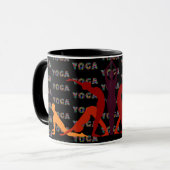 Yoga Poses Ceramic Coffee Tea Cup Mok (Voorkant links)