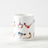 Yoga Poses Coffee Cup Mok (Center)