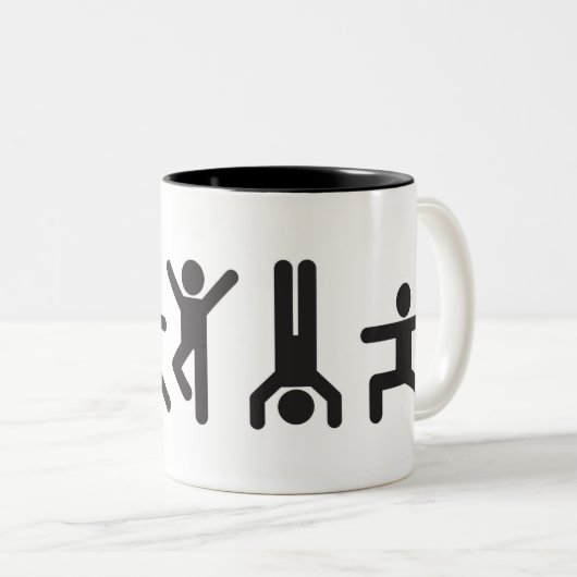 Yoga Poses Coffee Mok (Voorkant rechts)
