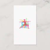 Yoga Poses Colorful Illustrations Visitekaartje (Achterkant)