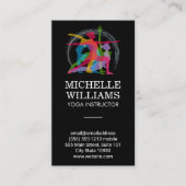 Yoga Poses Colorful Illustrations Visitekaartje (Voorkant)