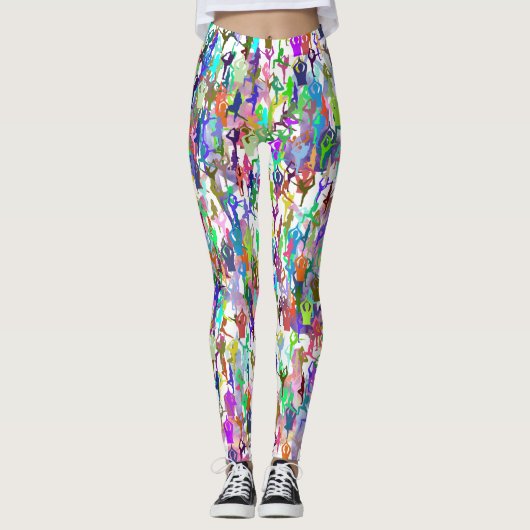 Yoga Poses Design Leggings (Voorkant)