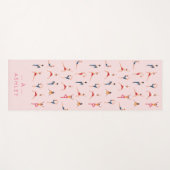 Yoga Poses Fun & Cute Pink Persoonlijk Yoga Mat (Voorkant (horizontaal))