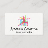 Yoga Poses gelaagd Visitekaartje (Voorkant)