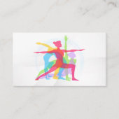 Yoga Poses gelaagd Visitekaartje (Voorkant)