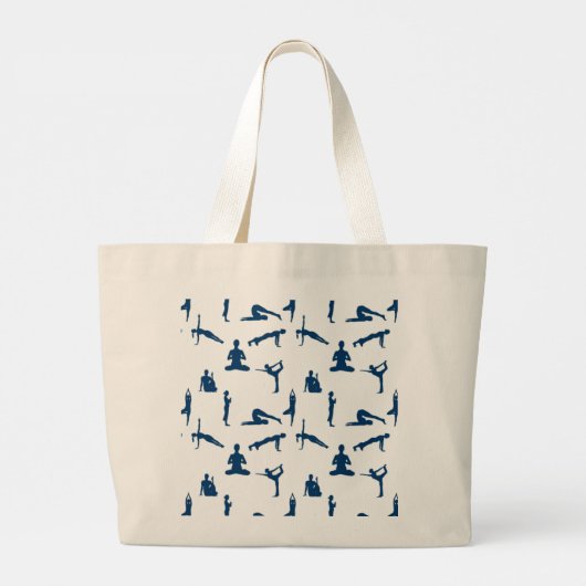 Yoga Poses Grote Tote Bag (Achterkant)