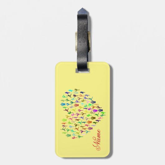 Yoga Poses Heart Thunder_Cove Bagagelabel (Achterkant verticaal)